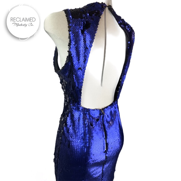 🆕 SHINESTAR Sequin Bodycon Mini Open Back Dress - Picture 4 of 9